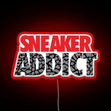 Load image into Gallery viewer, Sneaker Addict Cement RGB neon sign red