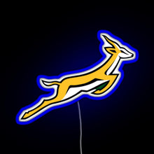 Load image into Gallery viewer, Springbok RGB neon sign blue