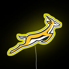 Load image into Gallery viewer, Springbok RGB neon sign yellow