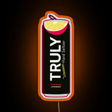 Load image into Gallery viewer, Strawberry Lemonade Truly RGB neon sign orange
