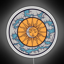 Load image into Gallery viewer, Sun and moon RGB neon sign white
