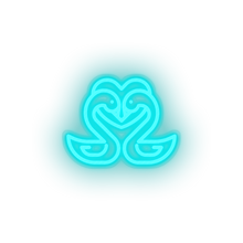 Load image into Gallery viewer, ice_blue swans led couple love relationship romance swan valentine day wedding neon factory