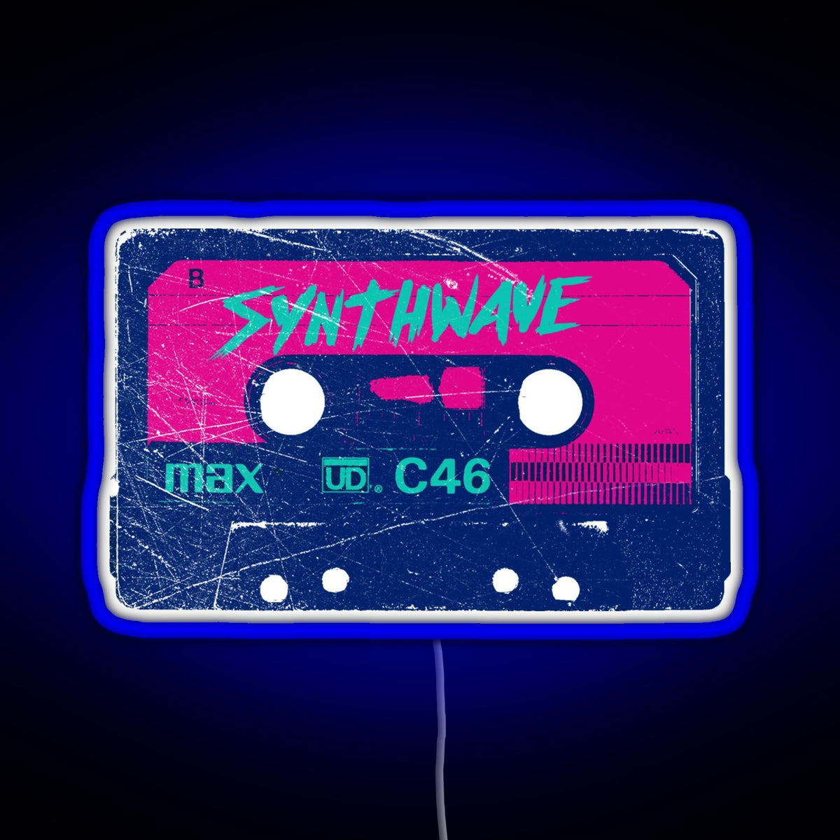 アート・デザイン・音楽 SIGNAGE DESIGN Synthwave Retrowave Aesthetic Vintage Drive Laser Cassette