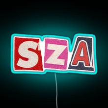 Load image into Gallery viewer, SZA RGB neon sign lightblue