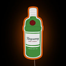 Load image into Gallery viewer, Tanqueray gin bottle RGB neon sign orange