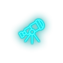 Load image into Gallery viewer, ice_blue telescope led adventure astronomy observation outer space space telescope view neon factory