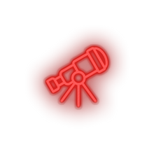 Load image into Gallery viewer, red telescope led adventure astronomy observation outer space space telescope view neon factory