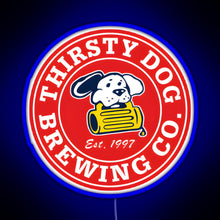 Load image into Gallery viewer, Thirsty Dog Brewery RGB neon sign blue