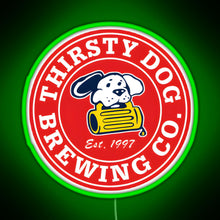 Load image into Gallery viewer, Thirsty Dog Brewery RGB neon sign green