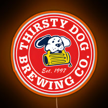 Load image into Gallery viewer, Thirsty Dog Brewery RGB neon sign orange