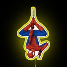 Load image into Gallery viewer, tom holland spidey depend RGB neon sign yellow