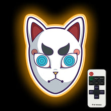 Load image into Gallery viewer, Tomioka Giyu Kitsune Mask Demon Slayer Kimetsu no Yaiba neon sign