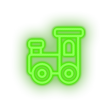 Load image into Gallery viewer, green toys family train children baby play child kid choo toy led neon factory