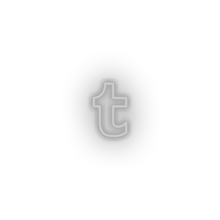 Load image into Gallery viewer, white tumblr social network brand logo led neon factory