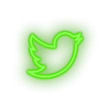 Load image into Gallery viewer, green twiter social network brand logo led neon factory