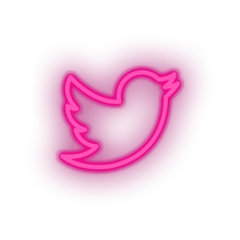 Load image into Gallery viewer, pink twiter social network brand logo led neon factory