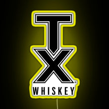 Load image into Gallery viewer, tx whiskey RGB neon sign yellow