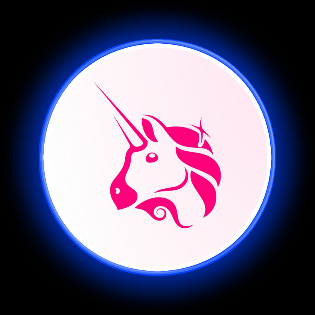 UNISWAP logo neon sign