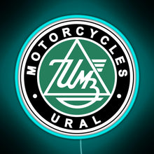 Load image into Gallery viewer, URAL MOTORCYCLES RGB neon sign lightblue