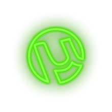Load image into Gallery viewer, green utorrent social network brand logo led neon factory