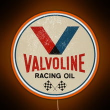 Load image into Gallery viewer, Valvoline Racing Sign RGB neon sign orange