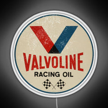 Load image into Gallery viewer, Valvoline Racing Sign RGB neon sign white