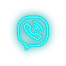 Load image into Gallery viewer, ice_blue viber social network brand logo led neon factory