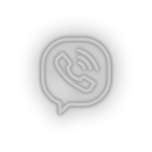 Load image into Gallery viewer, white viber social network brand logo led neon factory