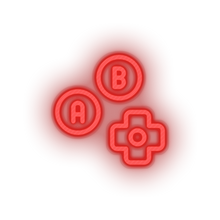 Load image into Gallery viewer, red video game control directions led neon factory