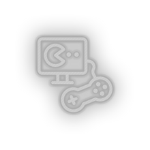 Load image into Gallery viewer, white video game controller monitor led neon factory