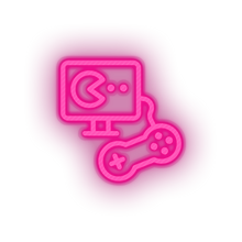 Load image into Gallery viewer, pink video game controller monitor led neon factory