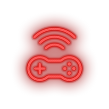 Load image into Gallery viewer, red video game controller wifi led neon factory