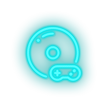 Load image into Gallery viewer, ice_blue video game disk controller led neon factory