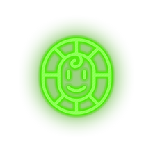 Load image into Gallery viewer, green video game flower 3 led neon factory
