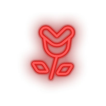 Load image into Gallery viewer, red video game flower enemy led neon factory