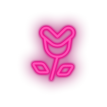 Load image into Gallery viewer, pink video game flower enemy led neon factory