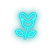 Load image into Gallery viewer, ice_blue video game flower enemy led neon factory