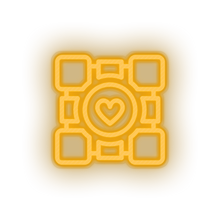 Load image into Gallery viewer, warm_white video game logo companion cube led neon factory
