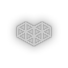 Load image into Gallery viewer, white video game logo heart led neon factory