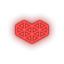 Load image into Gallery viewer, red video game logo heart led neon factory