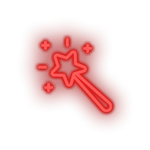 Load image into Gallery viewer, red video game magic wand led neon factory