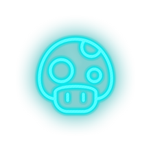 Load image into Gallery viewer, ice_blue video game mario mushroom 1 led neon factory