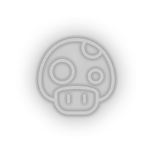 Load image into Gallery viewer, white video game mario mushroom 1 led neon factory