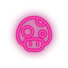 Load image into Gallery viewer, pink video game mario mushroom 1 led neon factory