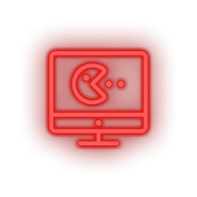 Load image into Gallery viewer, red video game monitor led neon factory