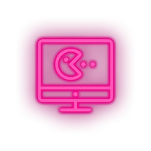 Load image into Gallery viewer, pink video game monitor led neon factory
