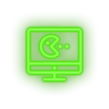 Load image into Gallery viewer, green video game monitor led neon factory