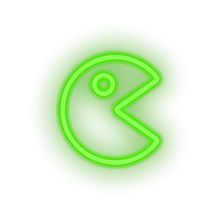 Load image into Gallery viewer, green video game pacman led neon factory