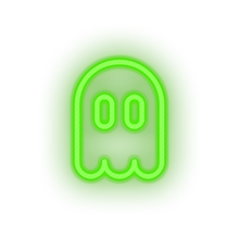 Load image into Gallery viewer, green video game pacman enemy led neon factory