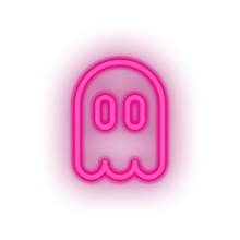 Load image into Gallery viewer, pink video game pacman enemy led neon factory